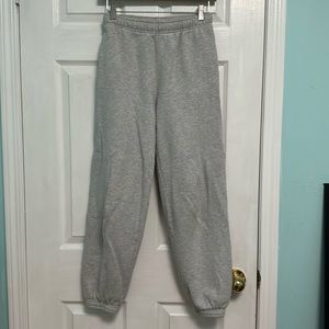 Aritzia TNA Cozy Mega Sweatpant in Grey/Heather Chrome